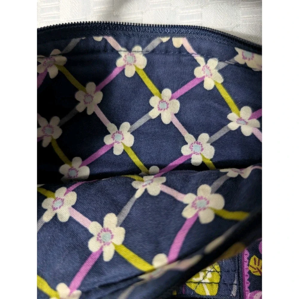 Vera Bradley Floral Nightingale Purple Crossbody Hipster Bag Beach Summer